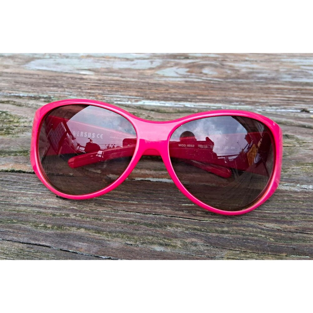 Versus Vtg MOD 6052 Women’s Oversized Designer Sunglasses Pink/Green UV400 120mm